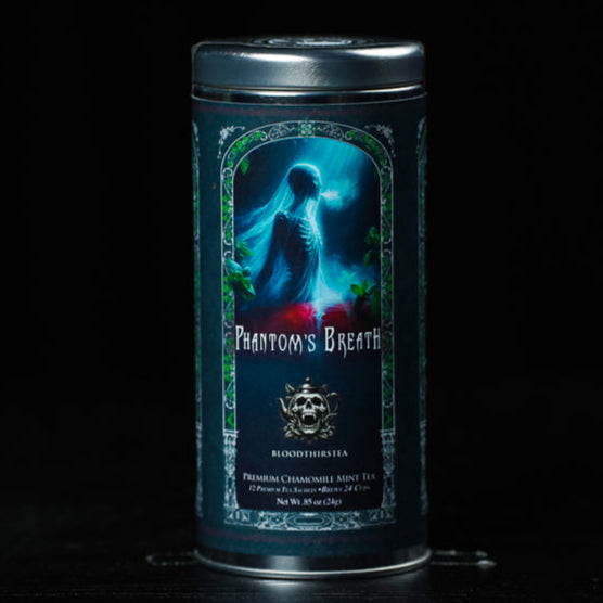 Phantom’s Breath chamomile spearmint lavender tea blend by Bloodthirstea